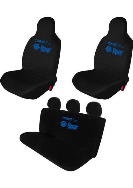 Tofaş Sahin Oto Koltuk Servis Kılıfı Penye Opar Baskılı Ön Arka Takım Siyah