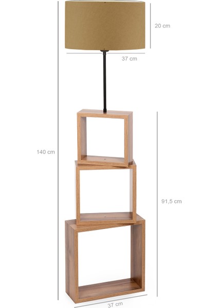 Modern Raflı Lambader