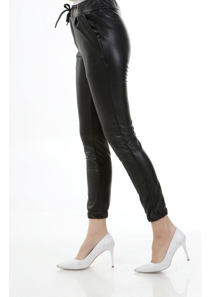 Beli Lastikli Deri Siyah Pantolon indirimleri