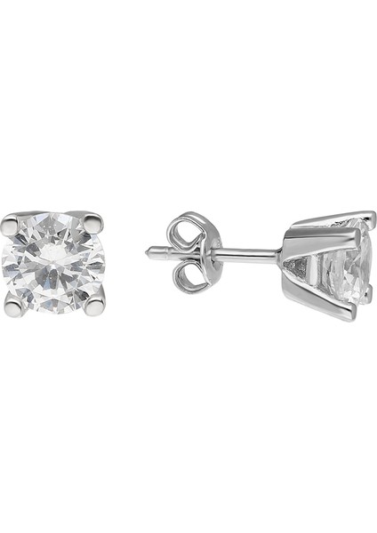 Gümüş Tektaş Kolye, Küpe, Çiçekli Hediye Seti - DT0213KL-HS modelleri