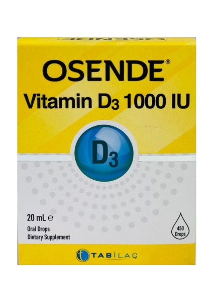 Osende Vitamin D3 1000 Iu Damla 20 ml