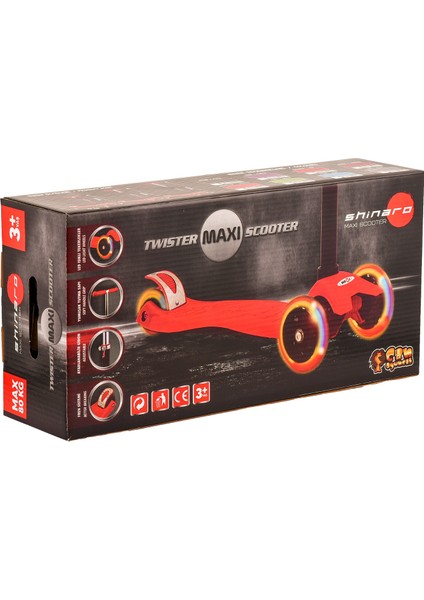 Can Oyuncak Shinaro MAXI Twister 3 Led Işıklı 3 Tekerli Yükseklik Ayarlı Scooter - MAVİ