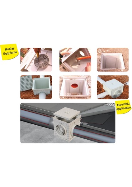 30X30 Izgara Kapaklı Plastik Rögar (Menhol) Kutusu