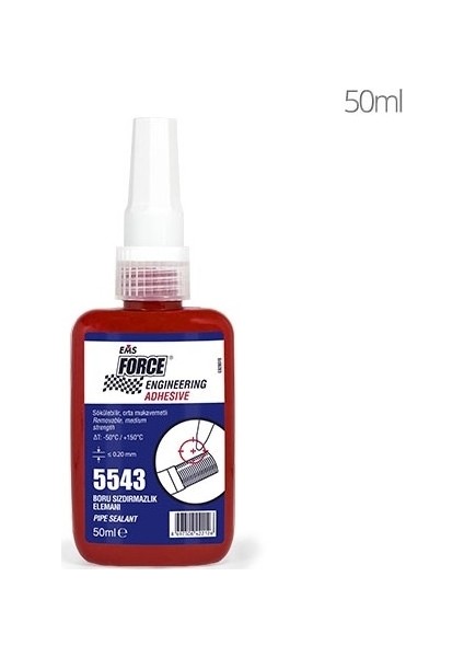 Ems Force.50 ml 5543 Boru Sızdırmazlık Elemanı.mavi