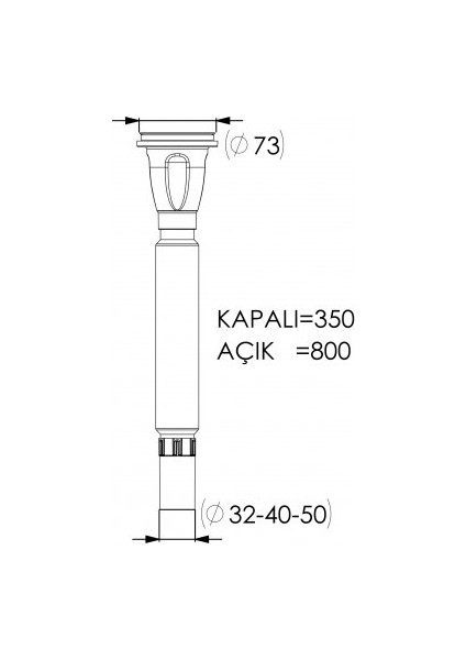 Ø 32X70 Plastik Vidalı Sifon