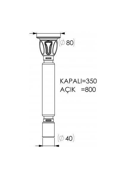 Ø 40X80 Evye Sifonu