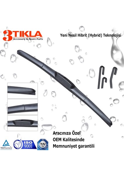 Yeni Nesil Hibrit Silecek 40Cm Tek