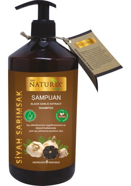 Siyah Sarımsak Şampuan 600 ml + Saç Kremi 500 ml + Maske 500 ml + Argan Duş Jeli 1000 ml