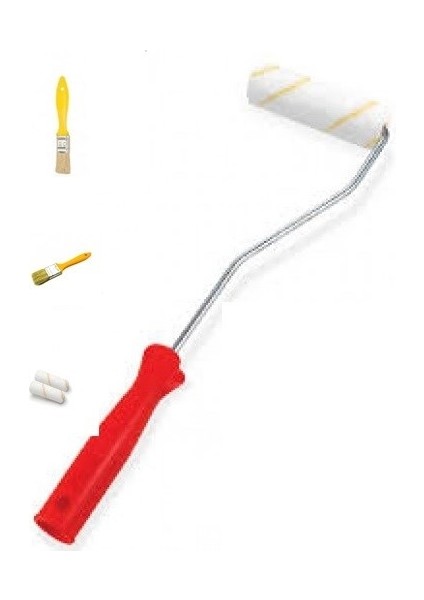 Yağlı Boya Rulo Set (Rulo, Kestirme Fırça + 2 Adet Yedek)Ü