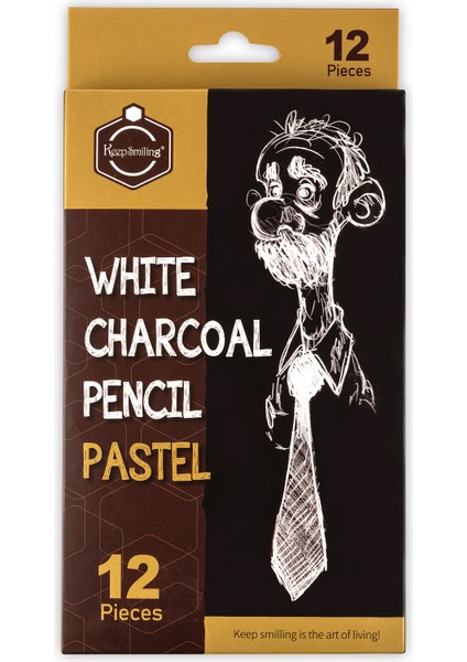 Beyaz Pastel Kalem Seti - 12'li