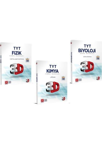 3D Yayınları Tyt Fizik Kimya Biyoloji Soru Bankası Seti Yeni 2021