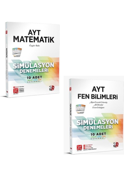 3D Yayınları Ayt Matematik Fen Bilimleri Deneme Seti Yeni 2021
