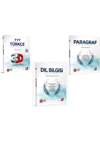 3D Yayınları Tyt Türkçe + Paragraf + Dil Bilgisi Soru Bankası Seti Yeni 2021