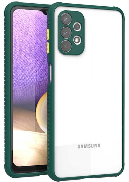 Samsung Galaxy A32 4g Kılıf Kenar Renkli Sararmaz Şeffaf Kapak