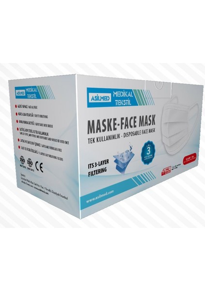 3 Katlı Filtreli Maske