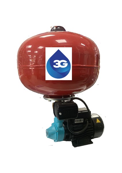 Qbm-80 - 1.hp 220V 24LT Tanklı Paket Hidrofor 3g Sulama