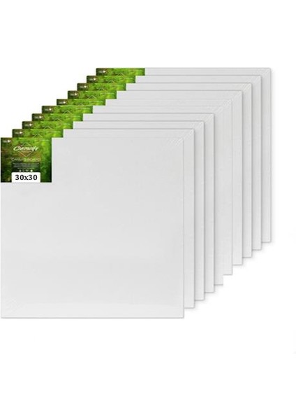 Tuval Ahşap Çerçeve Tual, Akrilik Boya Yağlı Boya 30 x 30 cm 10'lu