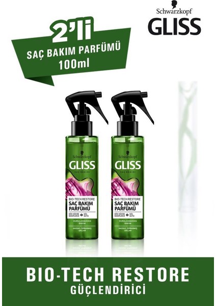 Schwarzkopf Glıss Bıo-Tech Saç Bakım Parfümü 100 ml x 2