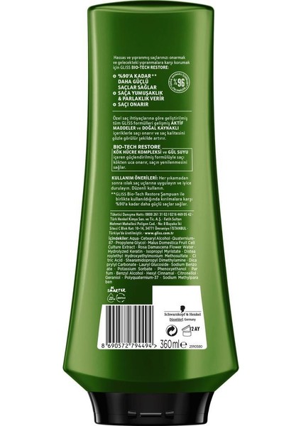 Bio-Tech Saç Kremi 360 Ml+Saç Bakım Maskesi 300 Ml + Gliss Oil Elixir Yağ İksiri 75 Ml fırsatları