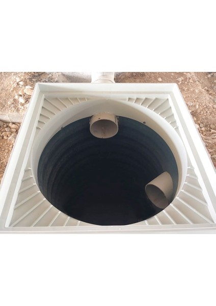 Ø 400 mm Koruge Boru Uyumlu Plastik Rögar Menhol Çerçevesi