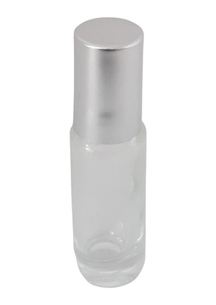 Parfüm Şişesi 4 ml (10 Adet) Roll-On Gri Kapaklı Boş Şişe
