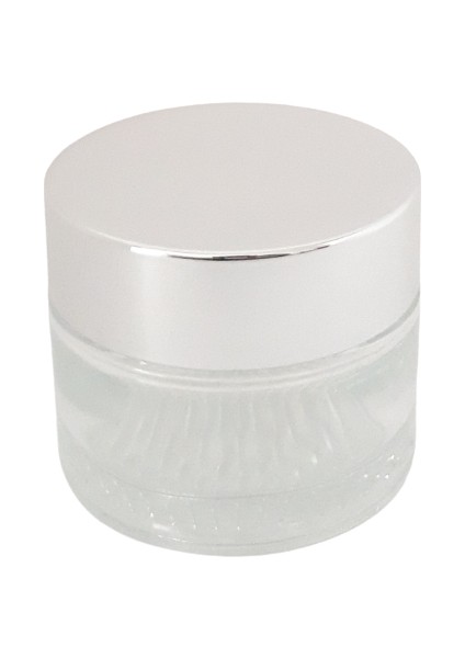 Krem Kavanozu 50 ml (3 Adet) Şeffaf Gri Kapaklı Kutu