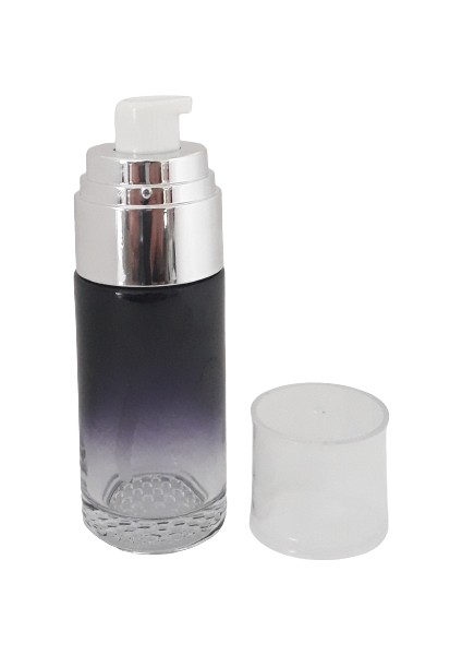 Krem ve Losyon Şişesi 40 ml (10 Adet) Siyah Gri Kapaklı Boş Şişe