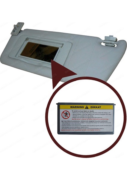 BDP164 Mercedes C CLASS İçin Güneşlik Ayna Kapağı A2038170220 fiyatları