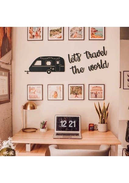 Nt Handmade Let's Travel The World Ahşap Duvar Dekorasyonu