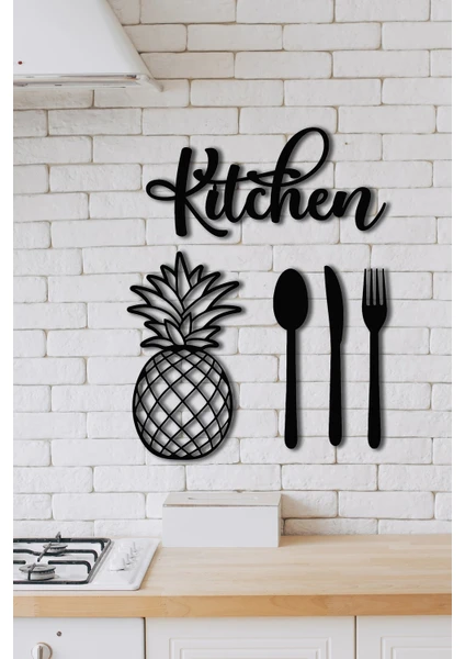 Nt Handmade Kitchen Ananas 5 Parça Duvar Dekoru