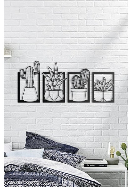 4'lü Kaktüs Tablo Set