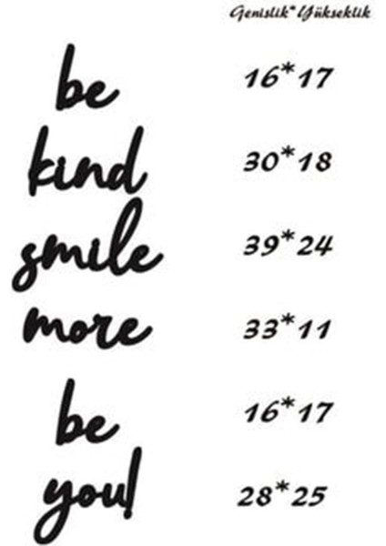 Be Kind Smile More Be You Duvar Yazısı