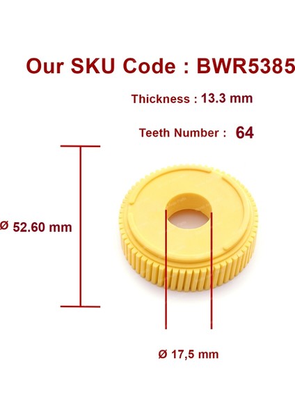 BWR5385 Chery A1 A3 E3 E5 QQ A11 Tiggo için Cam Kriko Motor Dişlisi 6104120