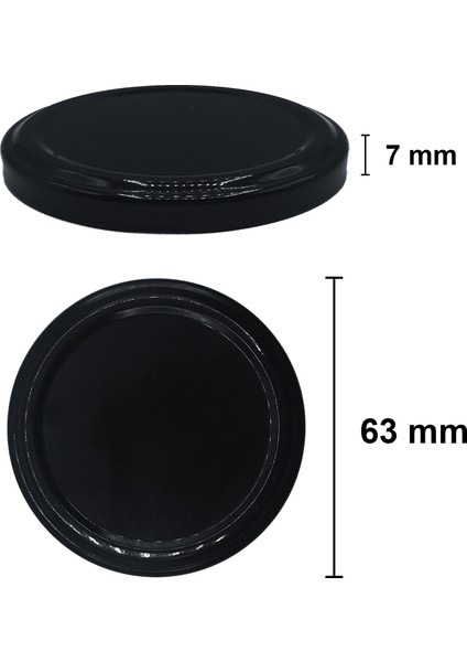 370 cc Kavanoz Metal Siyah Konserve Kapaklı 370 ml Şeffaf Cam Kavanoz 20 Adet