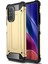 Xiaomi Poco F3 Kapak Çift Katmanlı Zırh Tank Kılıf - Gold 1