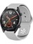 20 mm Galaxy Watch 42 mm- Active 1-2- S2 Classic Kayış Kordon Silikon Gri 2