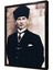 Kalpaklı Atatürk Çerçeveli Cam Tablo 1
