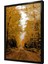 Sonbaharda Orman Yolu Çerçeveli Cam Tablo 1