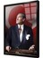 Istikbal Göklerdedir Atatürk Portresi Çerçeveli Cam Tablo 1