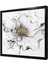 Beyaz Çiçek Çerçeveli Cam Tablo 1