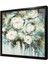 Beyaz Güller Çerçeveli Cam Tablo 1
