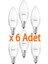 5W (40W) Dim LED Mum Ampul Sarı (6 Adet) Işığı Kısılabilir Tasarruflu Ampul E14 1