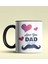 Kişiye Özel Love You Dad Tasarımlı Siyah Kupa Bardak 1