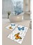 Yıkanabilir Kaymaz Dot Taban 2'li Banyo Paspası ( 50CM x 60CM - 60CM x 100CM) MNP1089 1