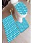 Yıkanabilir Kaymaz Dot Taban 3'lü Klozet Takımı (60CM x 100CM - 55CM x 60CM - 47CM x 50CM) MNKZ6096 1