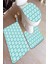 Yıkanabilir Kaymaz Dot Taban 3'lü Klozet Takımı (60CM x 100CM - 55CM x 60CM - 47CM x 50CM) MNKZ6095 1
