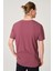 Erkek Basic Bordo Pamuk V Yaka T-Shirt 2