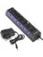 7 Port USB Hub Çoklayıcı Çoğaltıcı Onoff Düğmeli Işıklı Adaptörlü 1