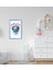 Gift Sevimli Kedi Tasarımlı Dekoratif Mavi Ahşap Çerçeveli Çocuk Odası Tablo-5 1