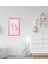 Gift Sevimli Fil Tasarımlı Dekoratif Pembe Ahşap Çerçeveli Çocuk Odası Tablo-4 1